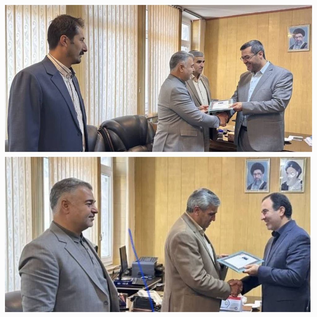 مراسم تکریم و معارفه مدیر امورمنابع آب خرمدره در محل فرمانداری این شهرستان برگزارشد