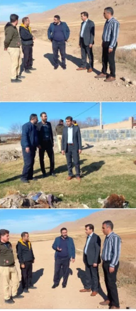بازدید مدیر امورمنابع آب خدابنده از سیل‌بندهای جدید شهر گرماب
